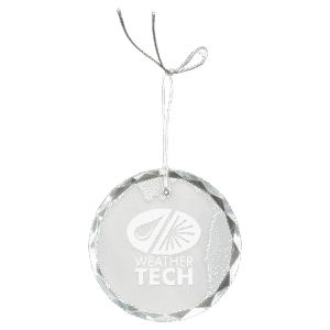 3"CRY FACET ROUND ORNAMNT