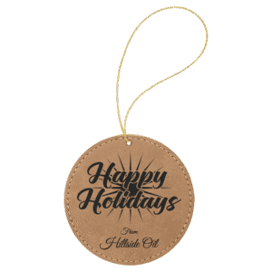 3.75"LT BRWN RND ORNAMENT