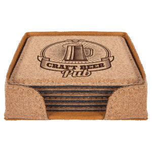 4X4 SQR CORK COASTER SET