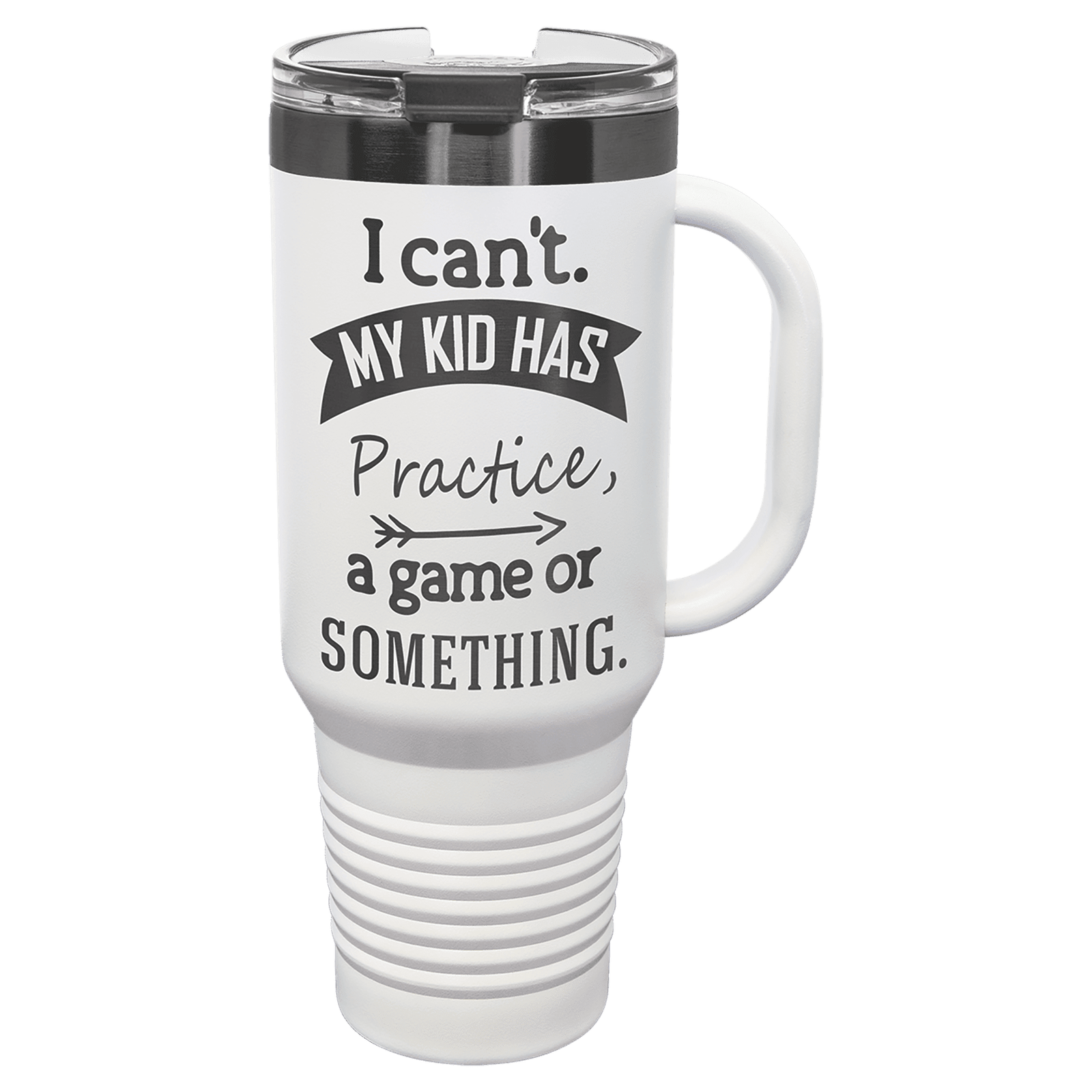 Polar Camel 40 oz. /Ghost Travel Mug with Handle & Straw - Image 2