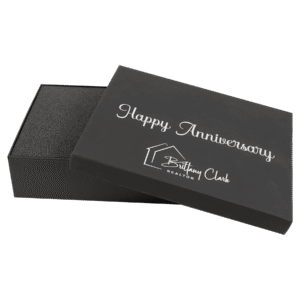 9.5X6.875 BLK/SLV GIFTBOX