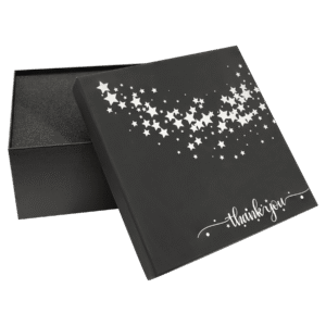 9X9X4 BLK/SLV GIFT BOX