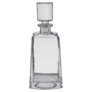 750mL 12" Tequila Decanter with Black Gift Box and Printed Paper Sleeve